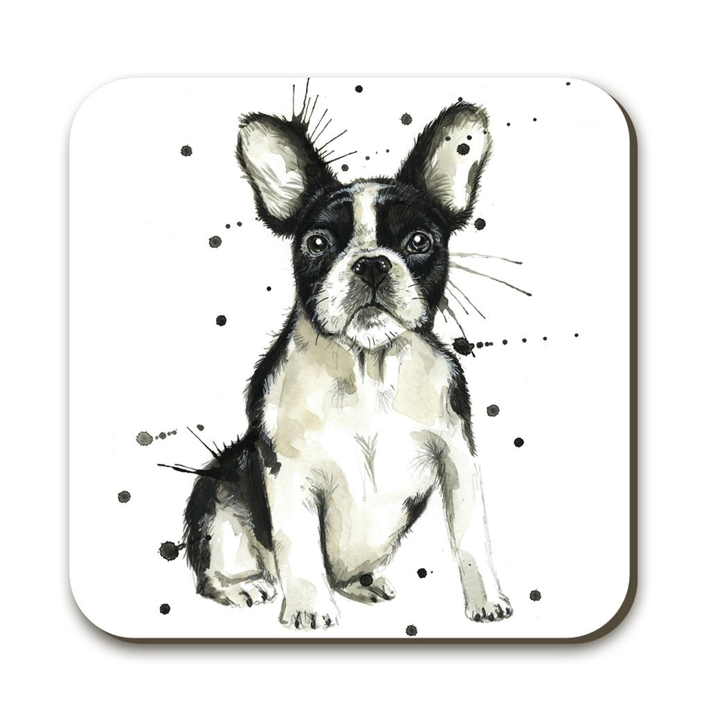 Splatter French Bulldog Coaster - Katherine Williams - Wraptious