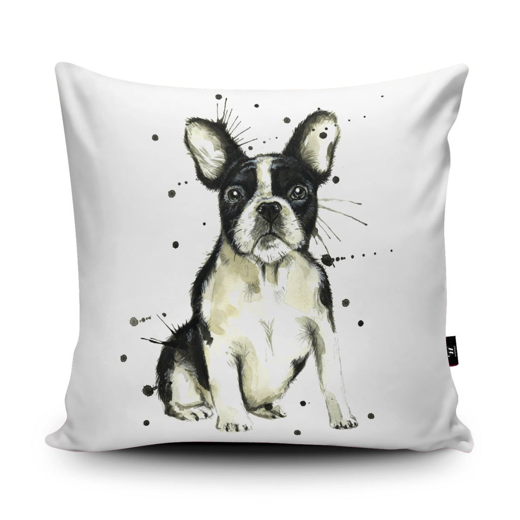 Splatter French Bulldog Cushion - Katherine Williams - Wraptious