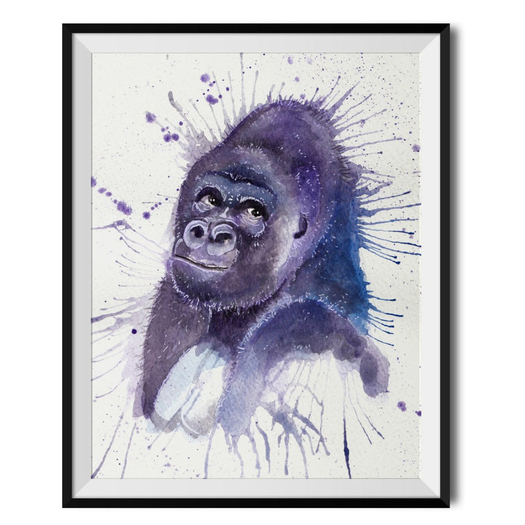 Splatter Gorilla Original Print - Katherine Williams - Wraptious