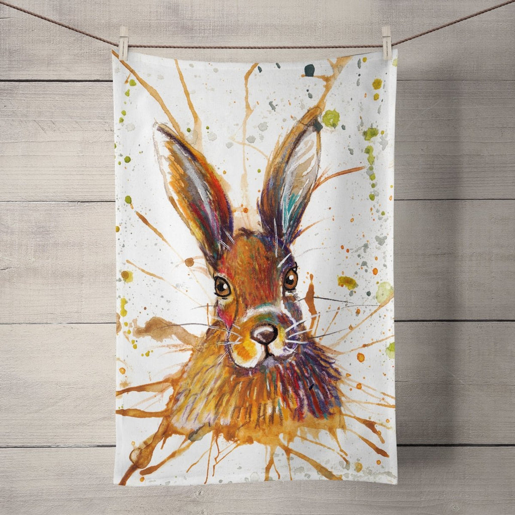 Splatter Hare Tea Towel - Katherine Williams - Wraptious