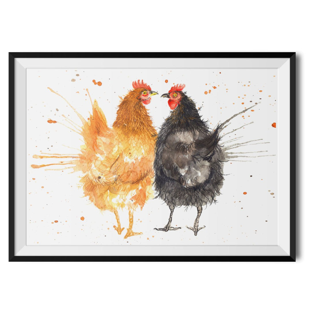 Splatter Hens Original Print - Katherine Williams - Wraptious