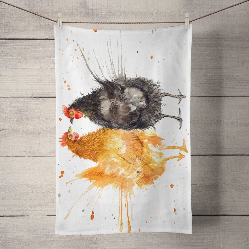 Splatter Hens Tea Towel - Katherine Williams - Wraptious