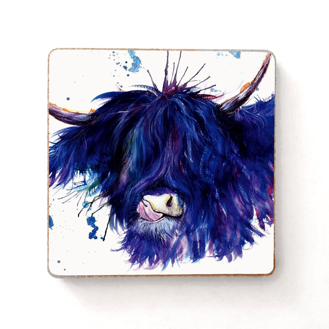 Splatter Highland Cow Magnet - Katherine Williams - Wraptious