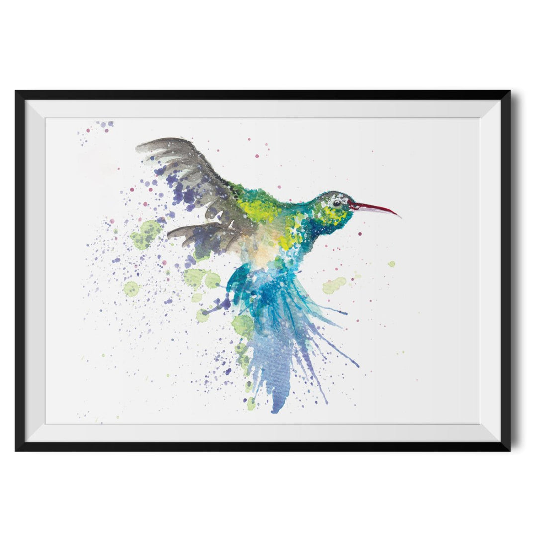 Splatter Hummingbird Original Print - Katherine Williams - Wraptious