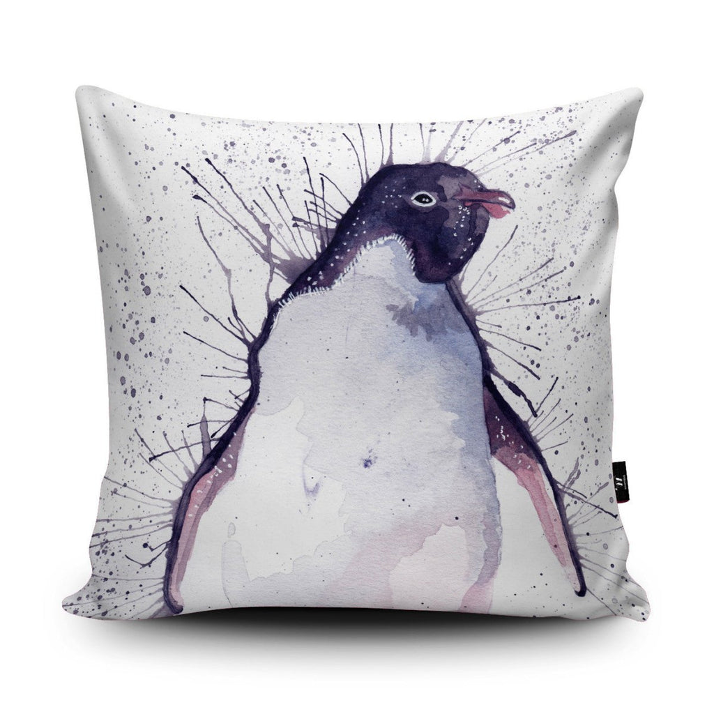 Splatter Penguin Cushion - Katherine Williams - Wraptious