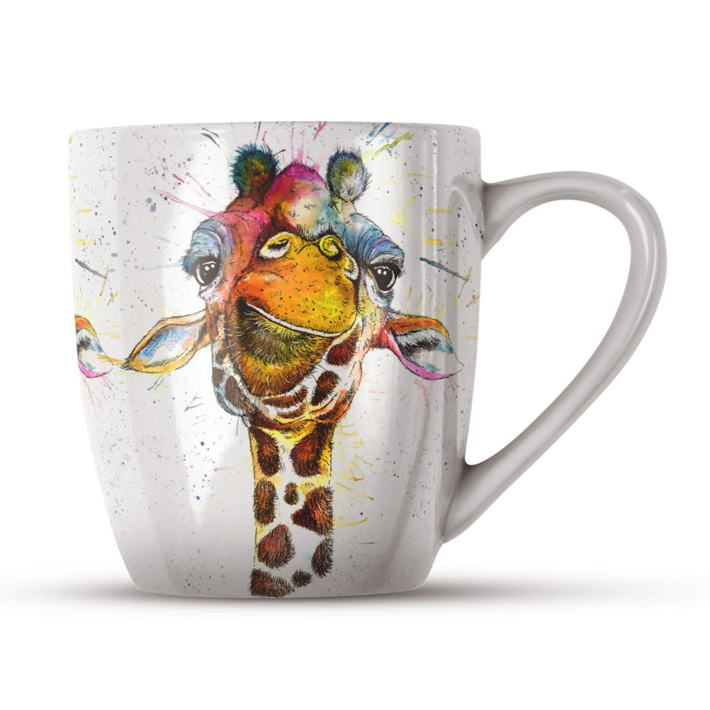 Splatter Rainbow Giraffe Bone China Mug - Katherine Williams - Wraptious
