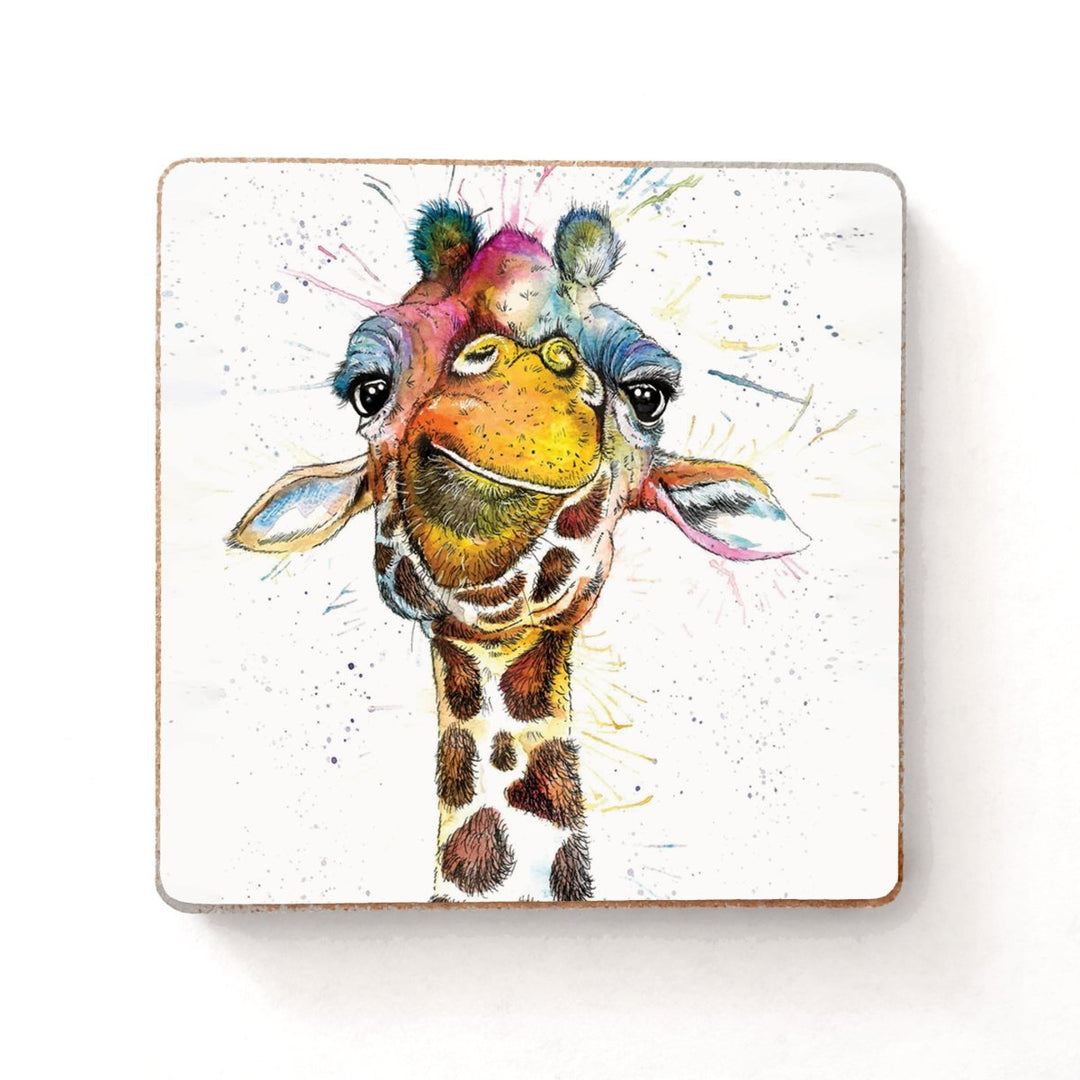 Splatter Rainbow Giraffe Magnet - Katherine Williams - Wraptious