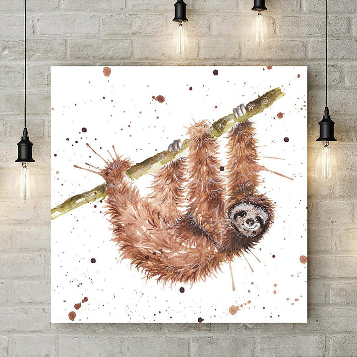 Splatter Sloth Deluxe Canvas - Katherine Williams - Wraptious