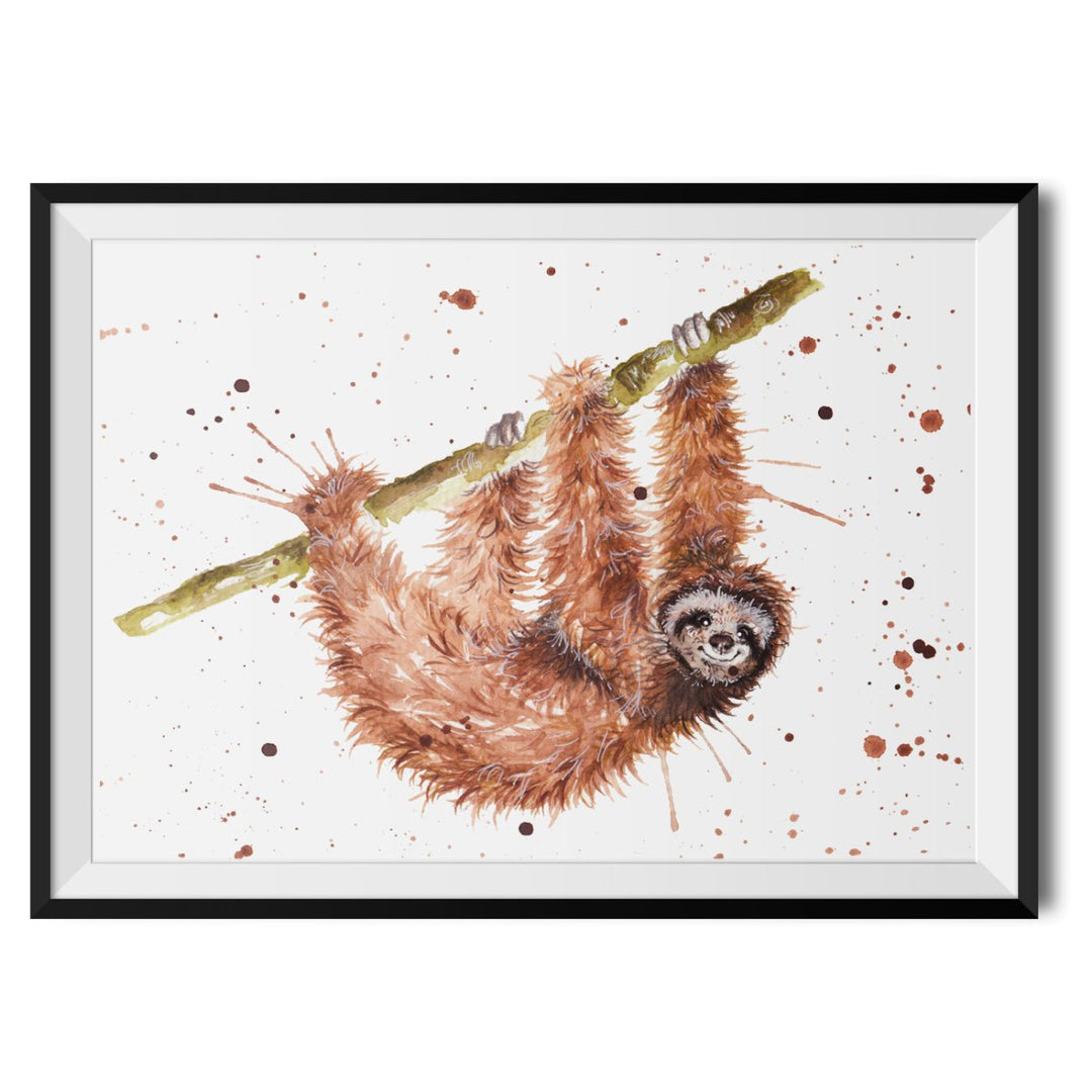 Splatter Sloth Original Print - Katherine Williams - Wraptious