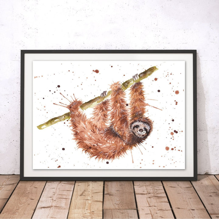 Splatter Sloth Original Print - Katherine Williams - Wraptious