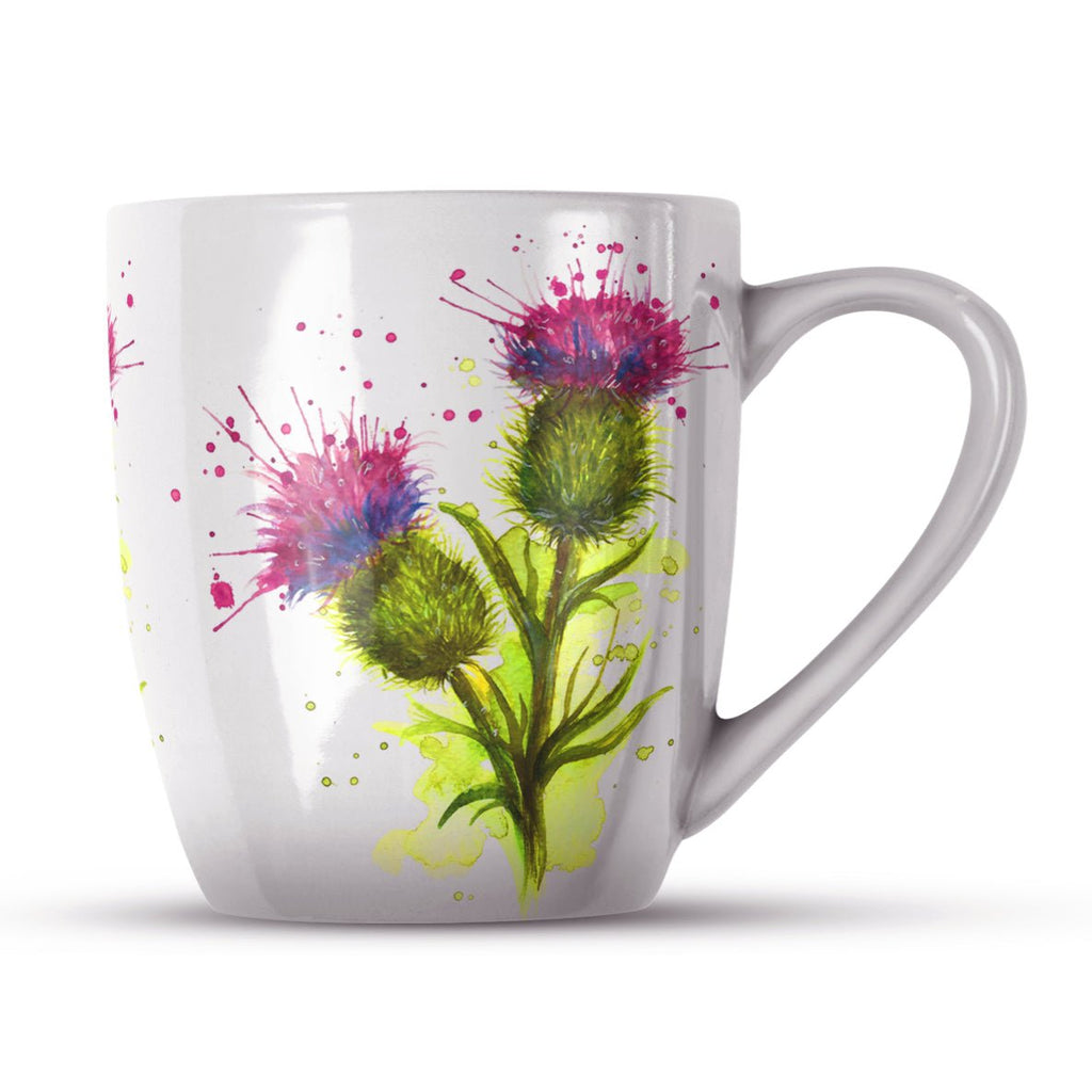 Splatter Thistle Bone China Mug - Katherine Williams - Wraptious