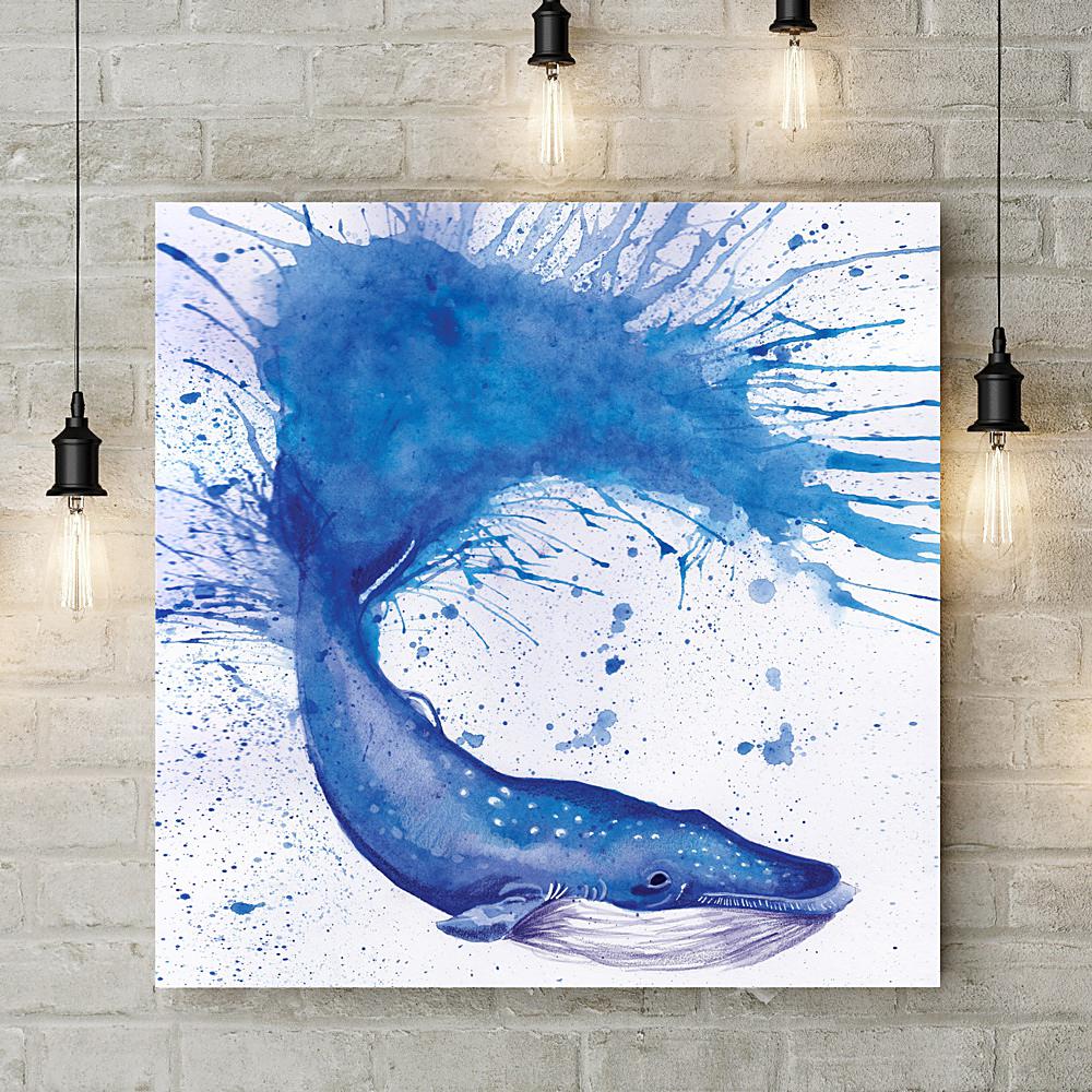 Splatter Whale Deluxe Canvas - Katherine Williams - Wraptious
