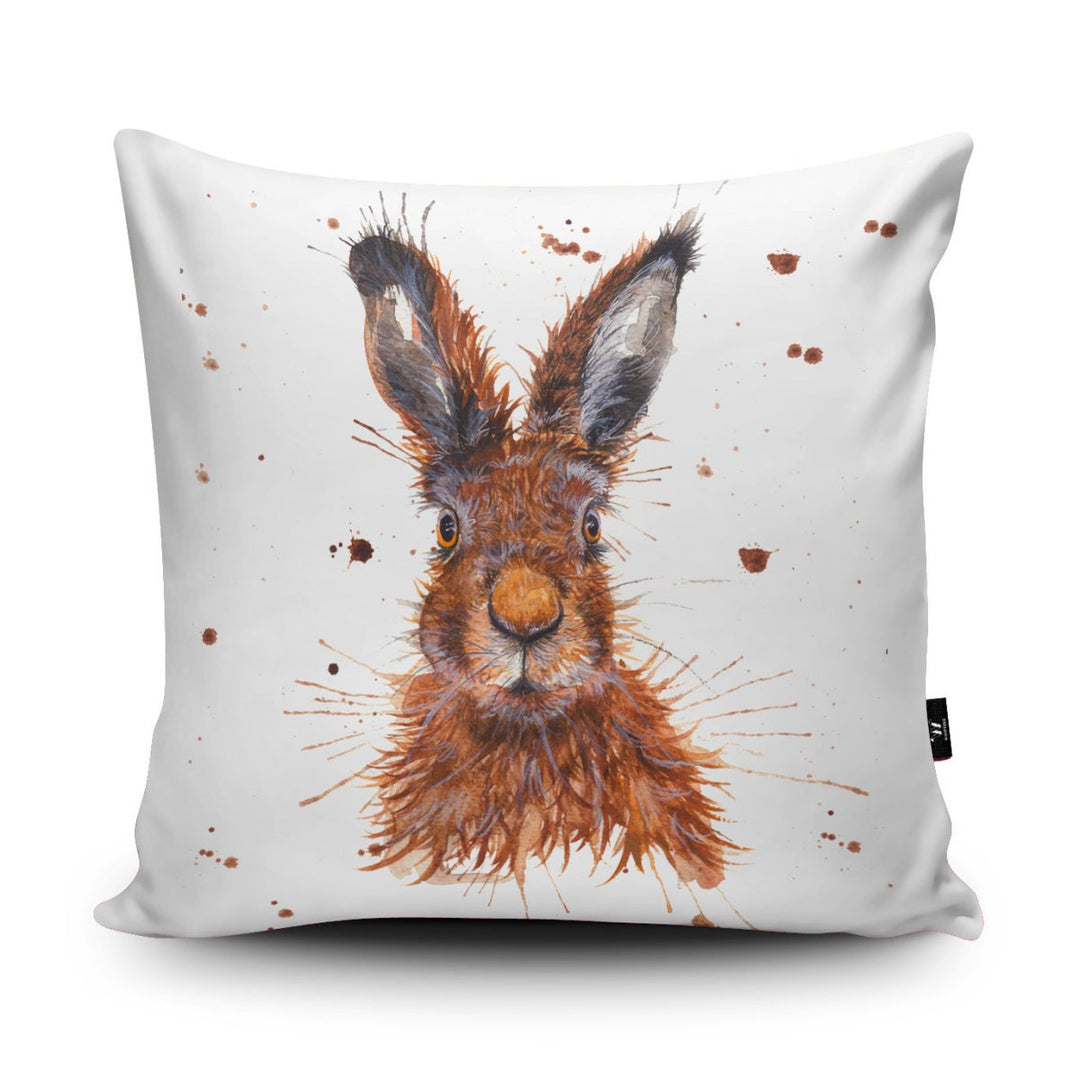 Splatter Wild Hare Cushion - Katherine Williams - Wraptious