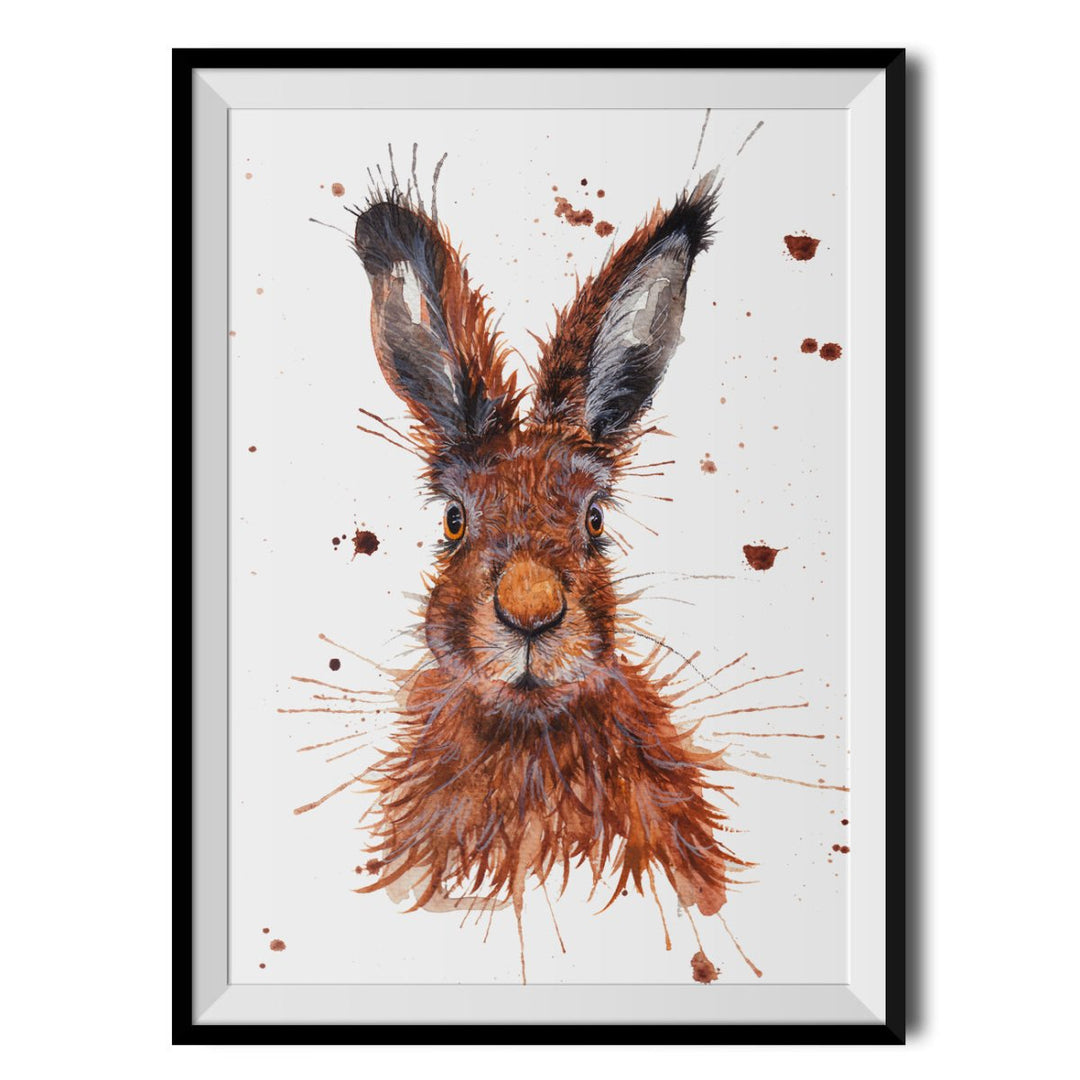 Splatter Wild Hare Original Print - Katherine Williams - Wraptious