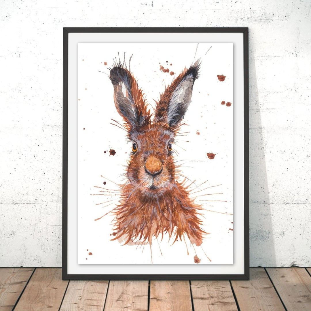 Splatter Wild Hare Original Print - Katherine Williams - Wraptious