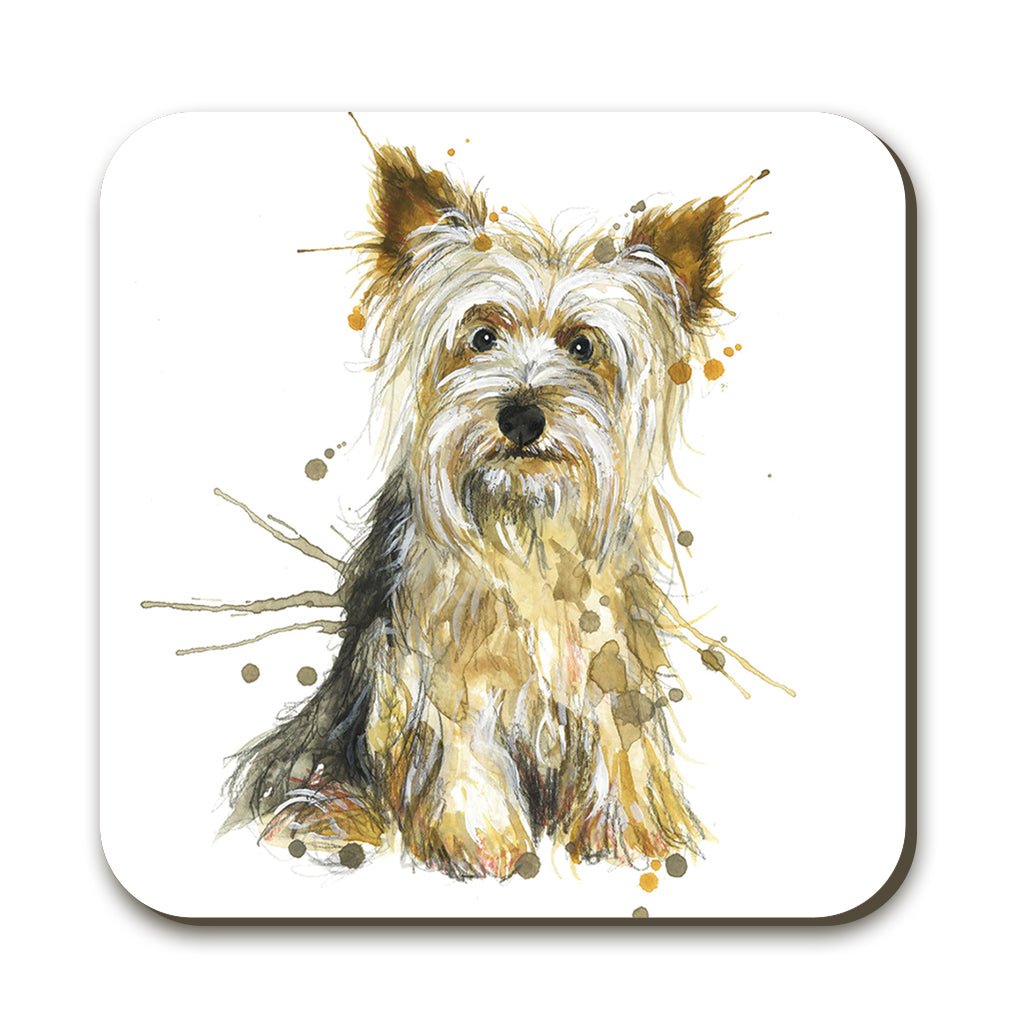 Splatter Yorkshire Terrier Coaster - Katherine Williams - Wraptious