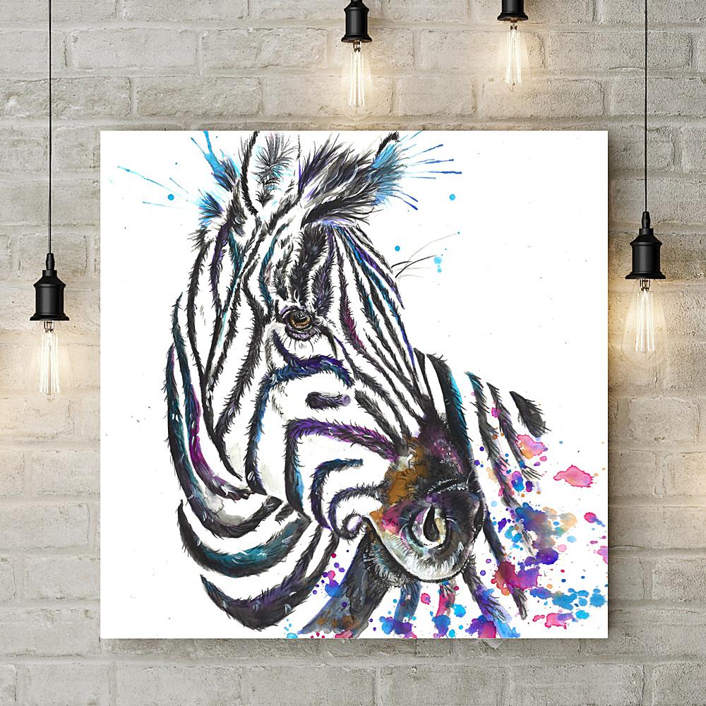 Splatter Zebra Deluxe Canvas - Katherine Williams - Wraptious