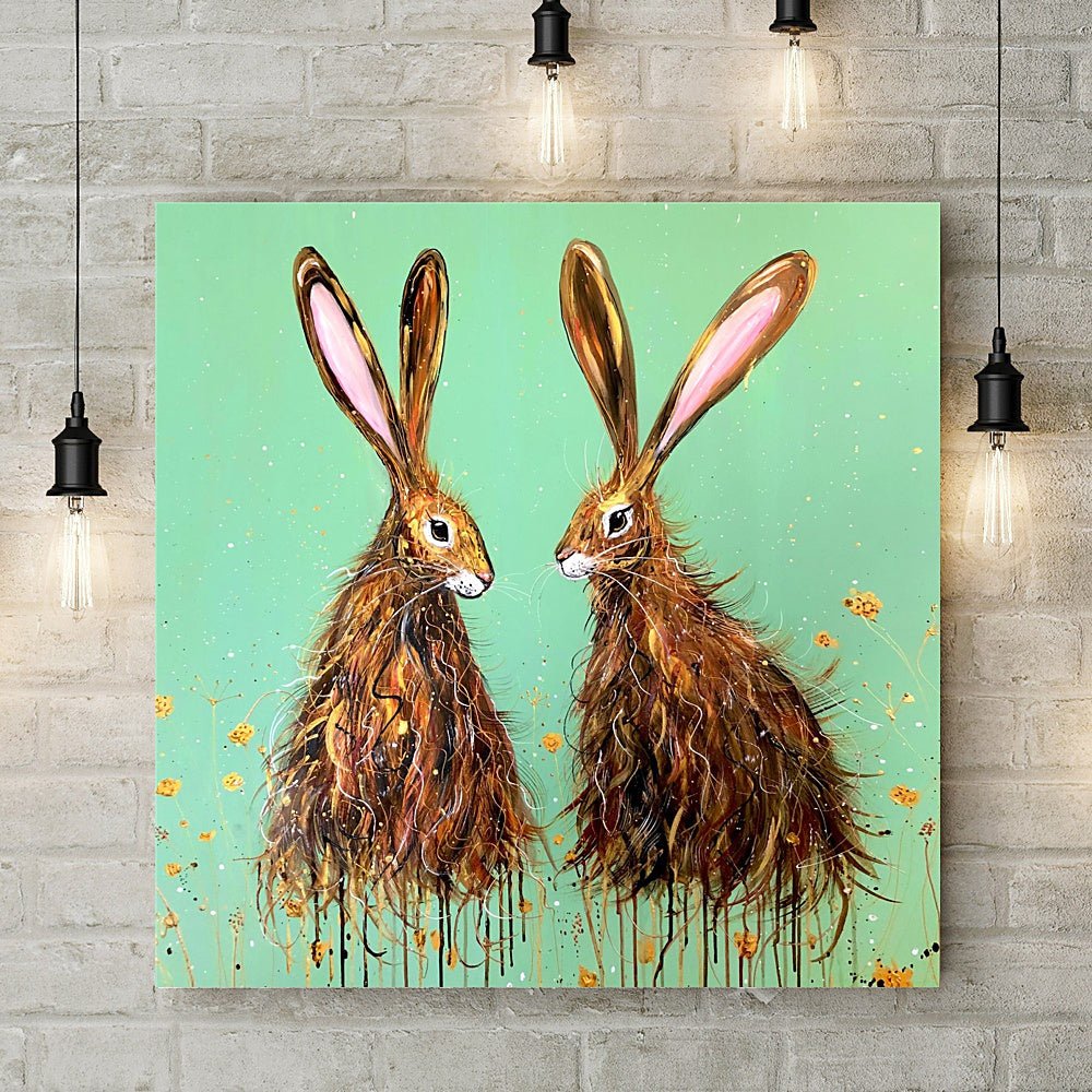 Spring Hares Deluxe Canvas - Emma Haines - Wraptious