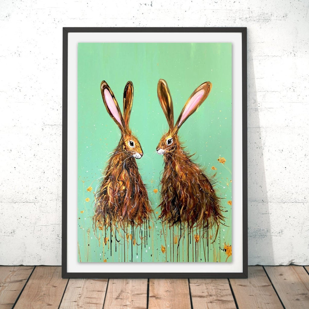Spring Hares Original Print - Emma Haines - Wraptious