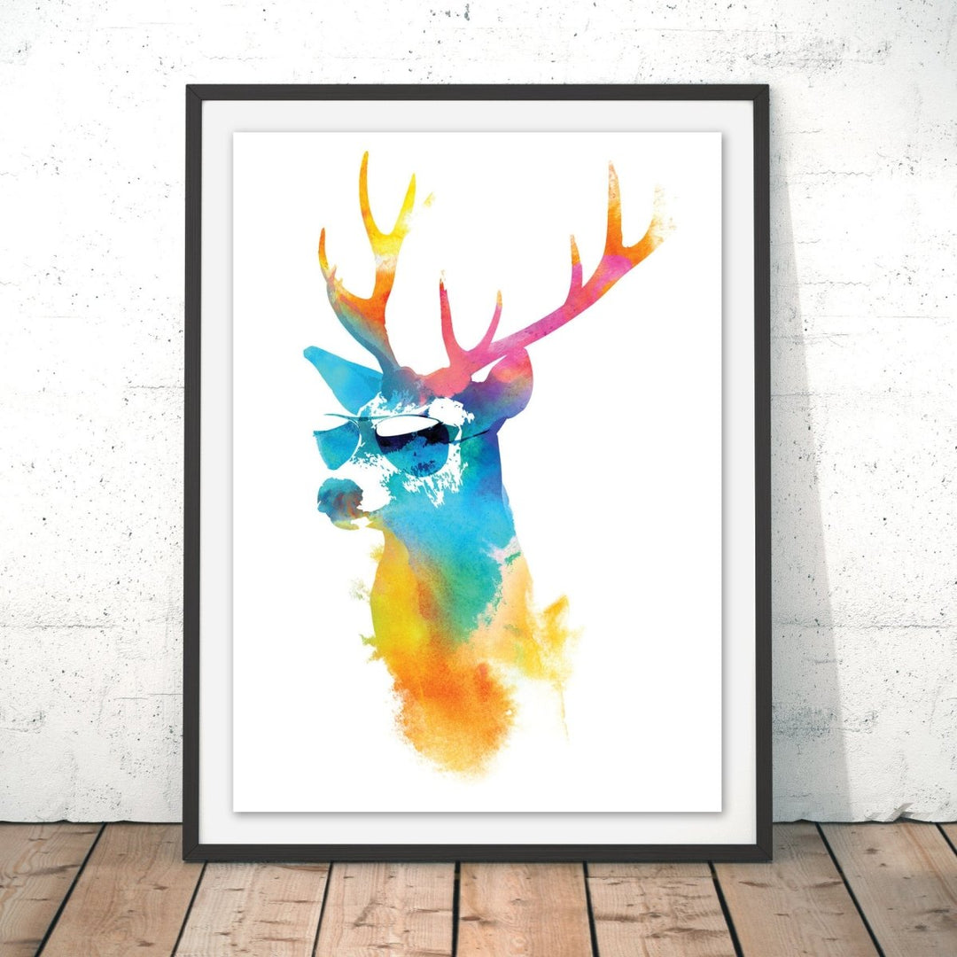 Sunny Stag Original Print - Robert Farkas - Wraptious