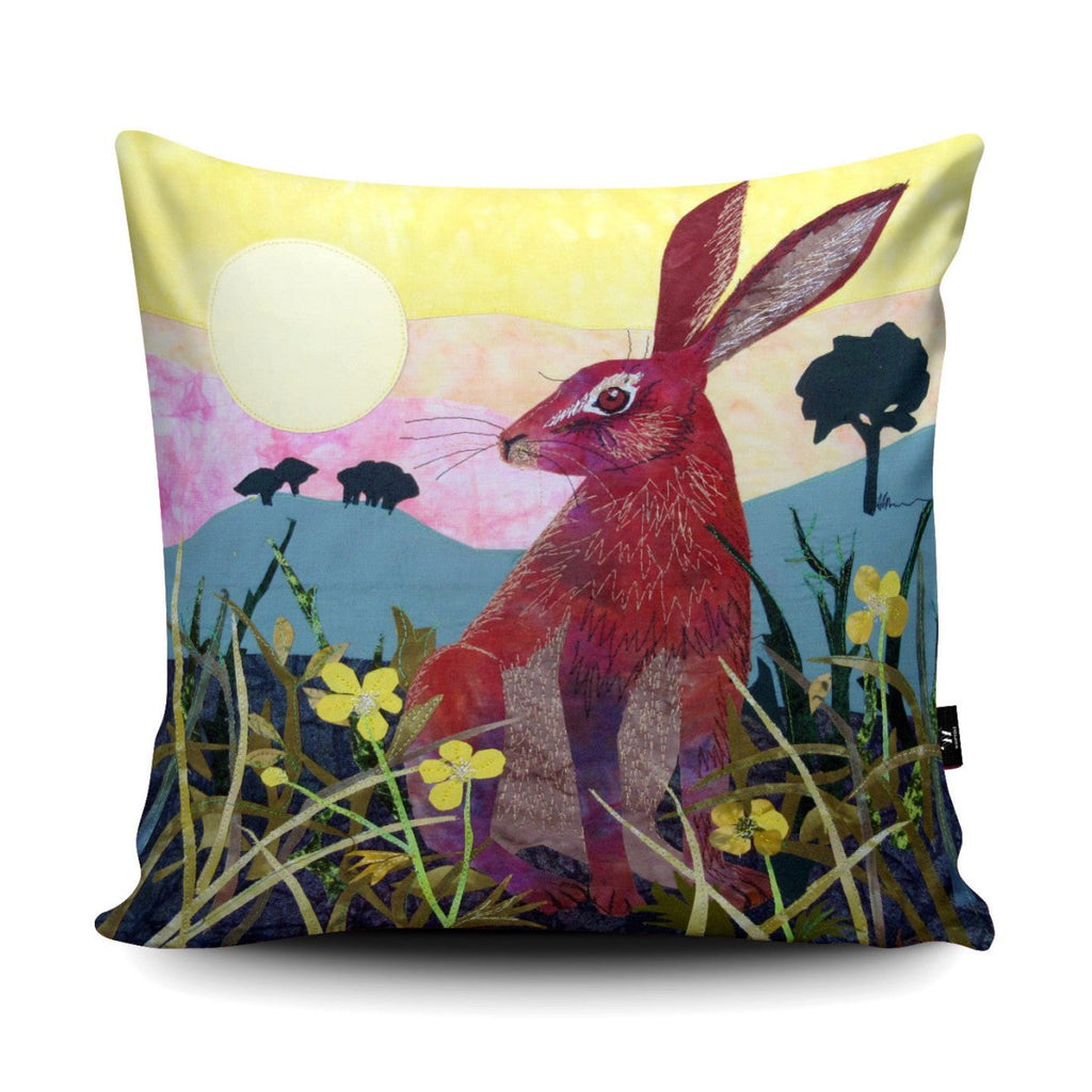 Sunrise Hare Cushion - Kate Findlay - Wraptious