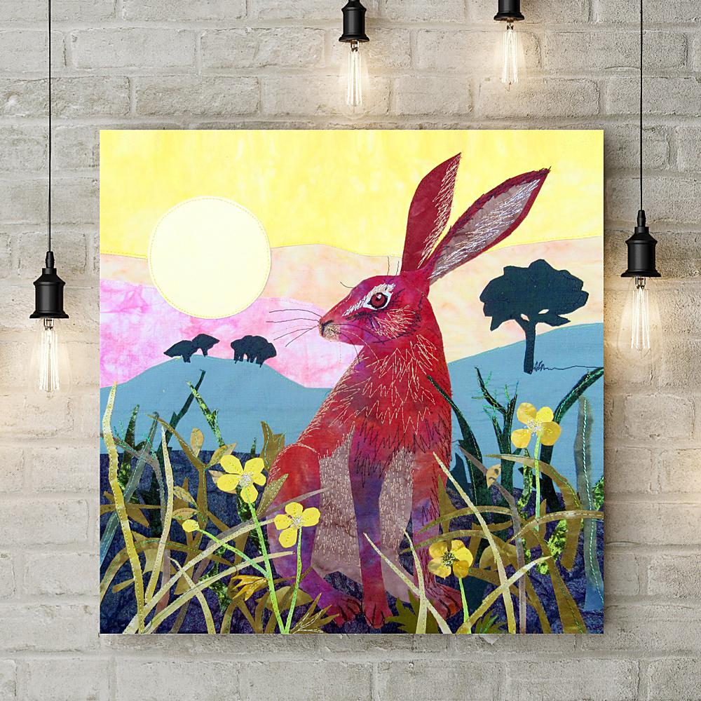 Sunrise Hare Deluxe Canvas - Kate Findlay - Wraptious