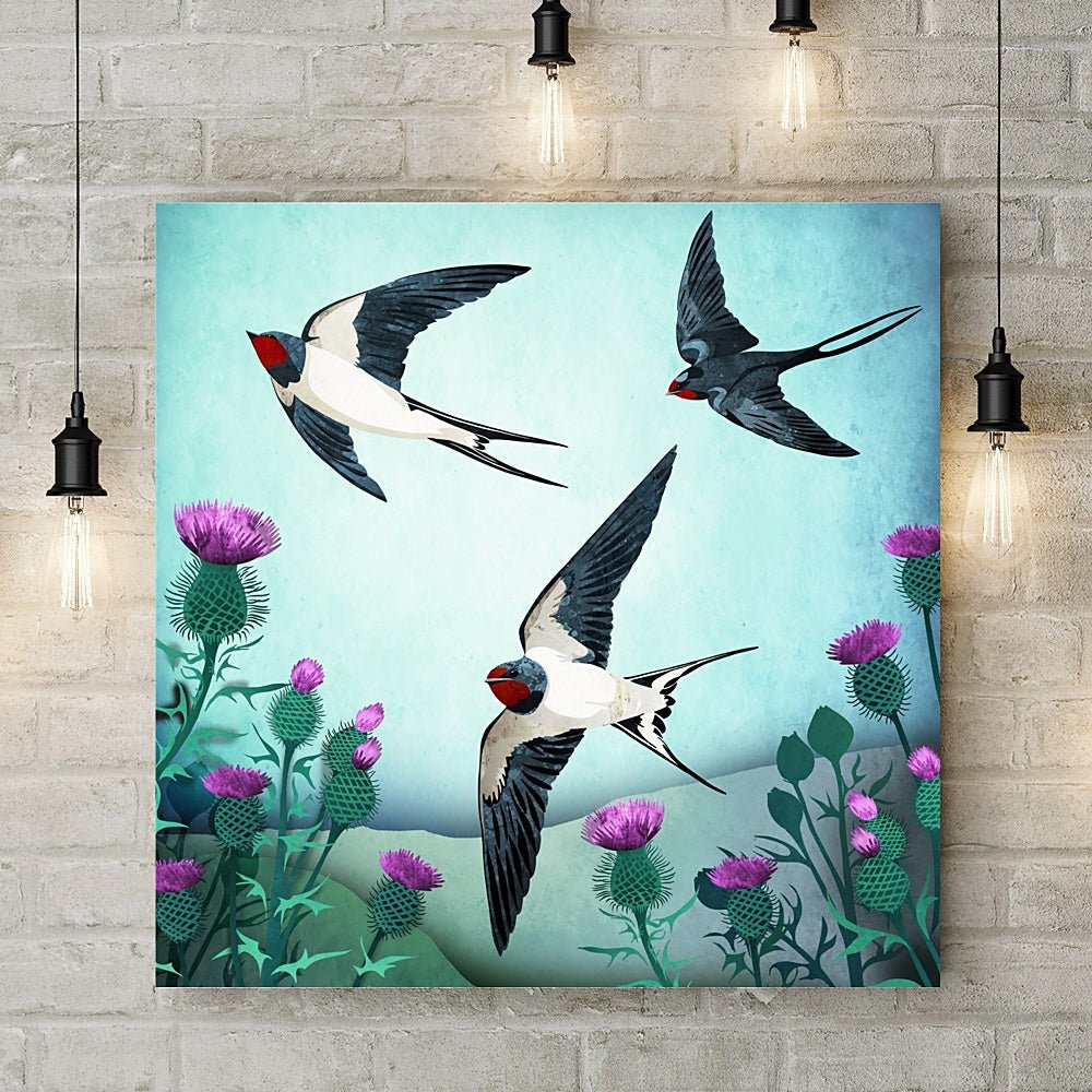 Swallows Deluxe Canvas - Charlotte Anne - Wraptious