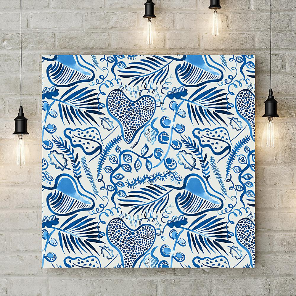 Tropical Forest Blue Deluxe Canvas - Ninola Design - Wraptious
