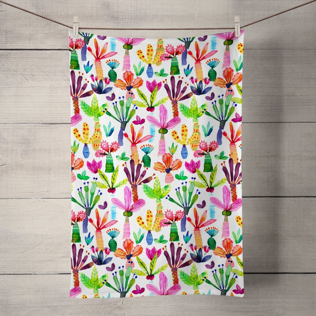 Tropical Palms Tea Towel - Ninola Design - Wraptious