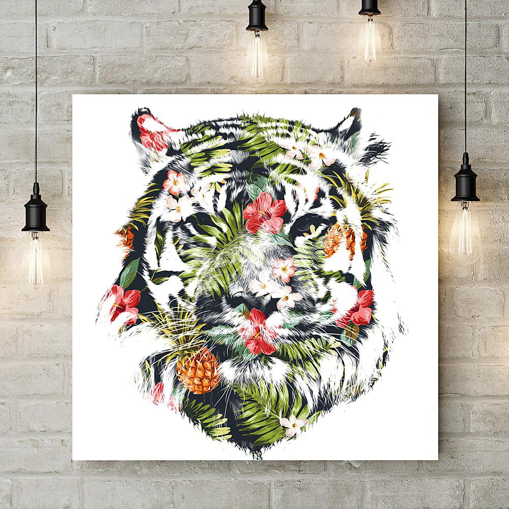 Tropical Tiger Deluxe Canvas - Robert Farkas - Wraptious