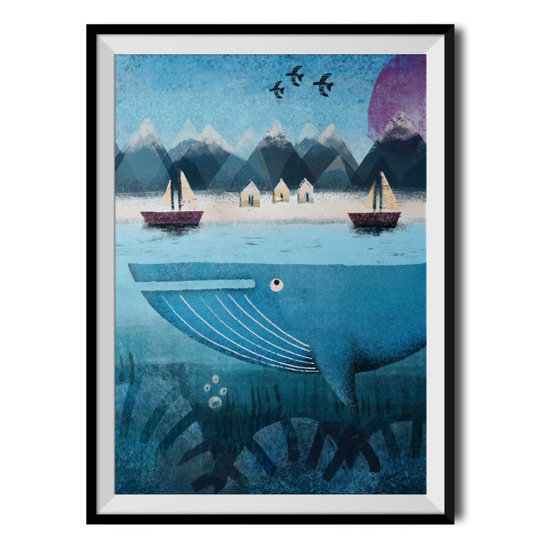 Whale Song Original Print - Jonathan Willoughby - Wraptious