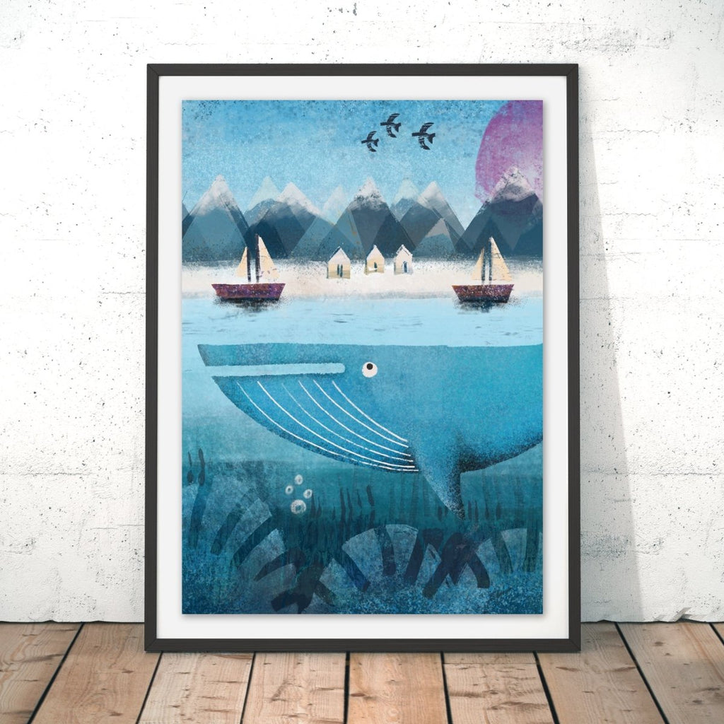 Whale Song Original Print - Jonathan Willoughby - Wraptious