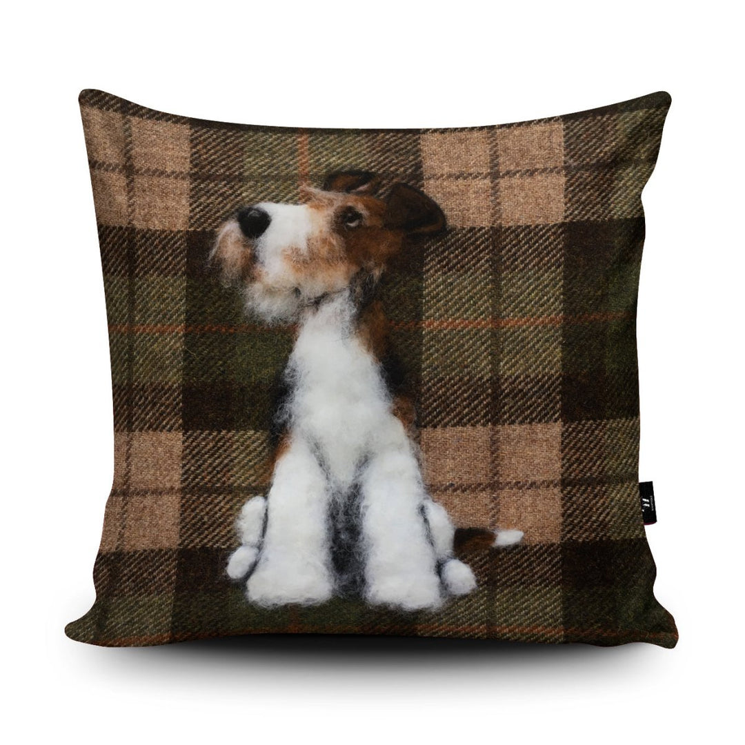 Wire Fox Terrier Cushion - Sharon Salt - Wraptious