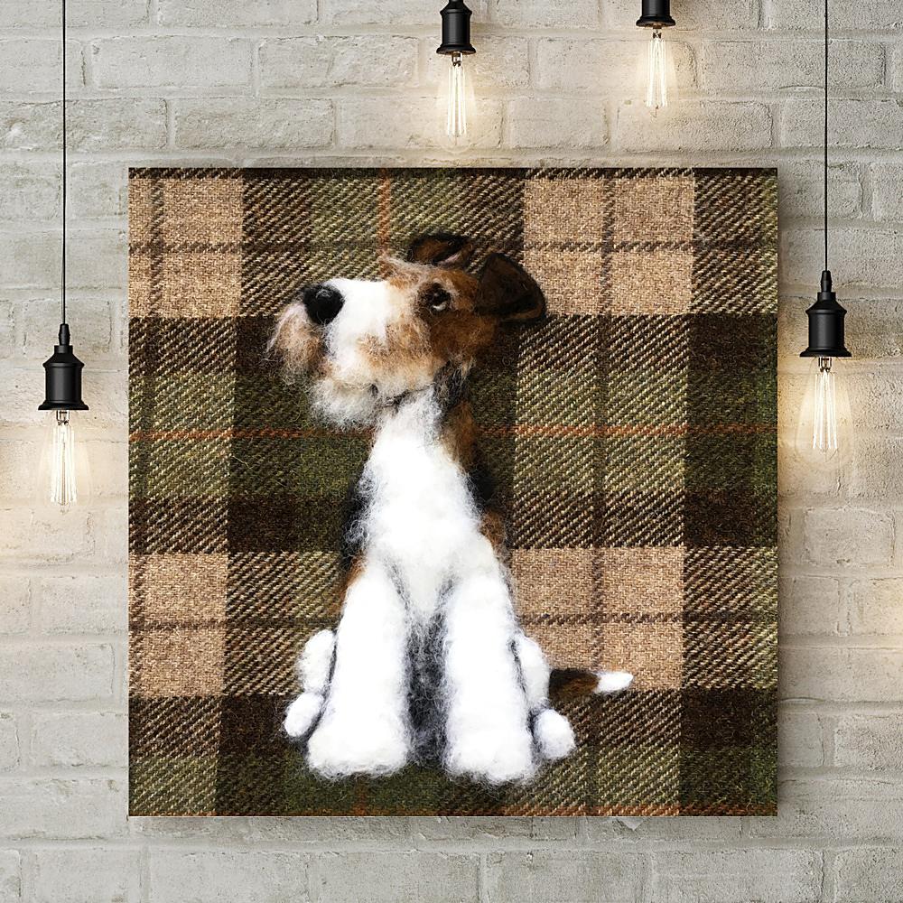 Wire Fox Terrier Deluxe Canvas - Sharon Salt - Wraptious