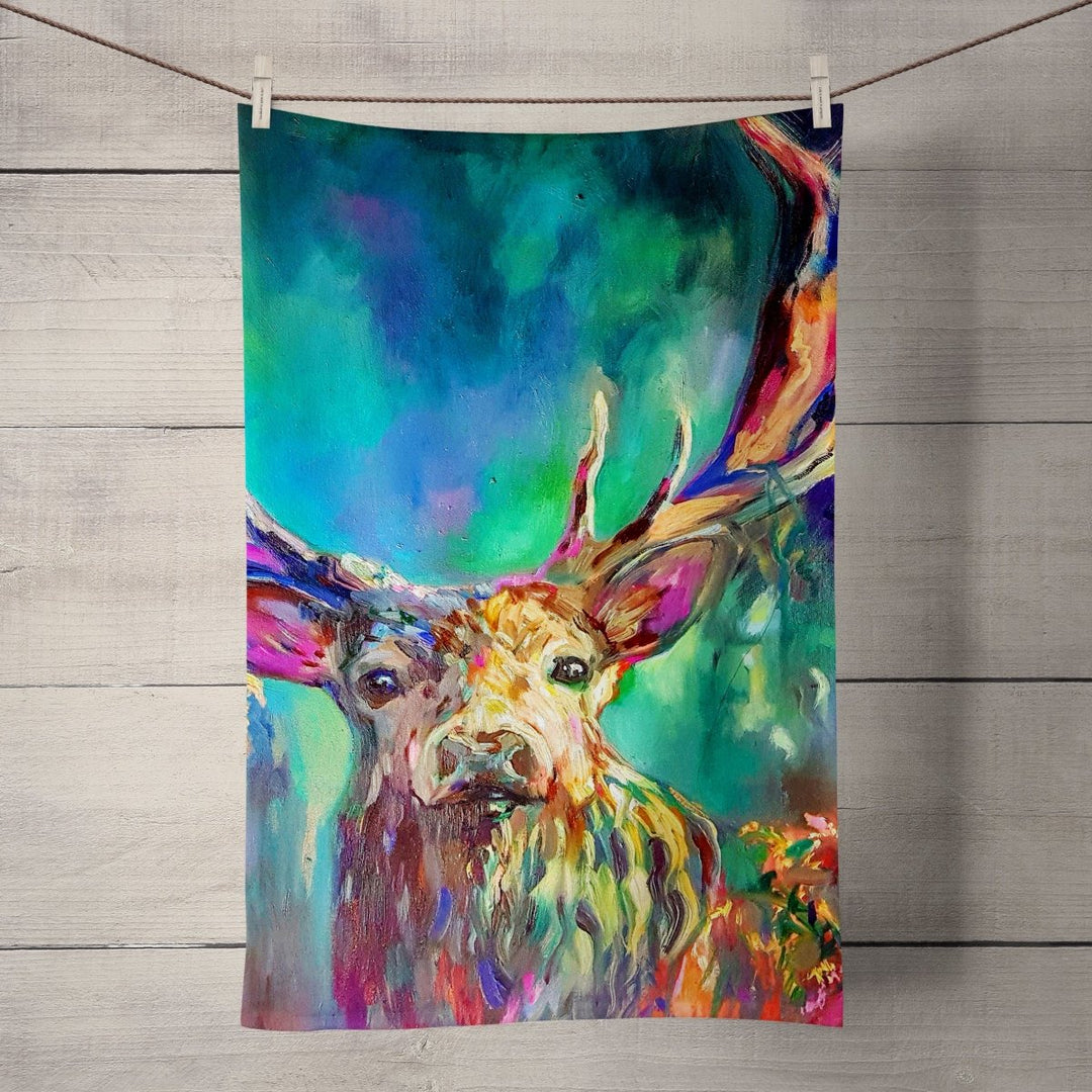 Woodland Stag Tea Towel - Sue Gardner - Wraptious